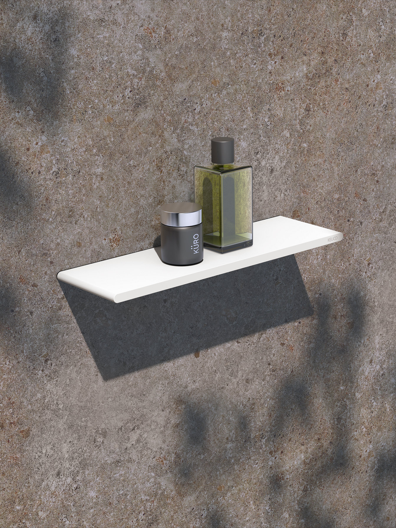 AVENO tablette de douche blanc mat