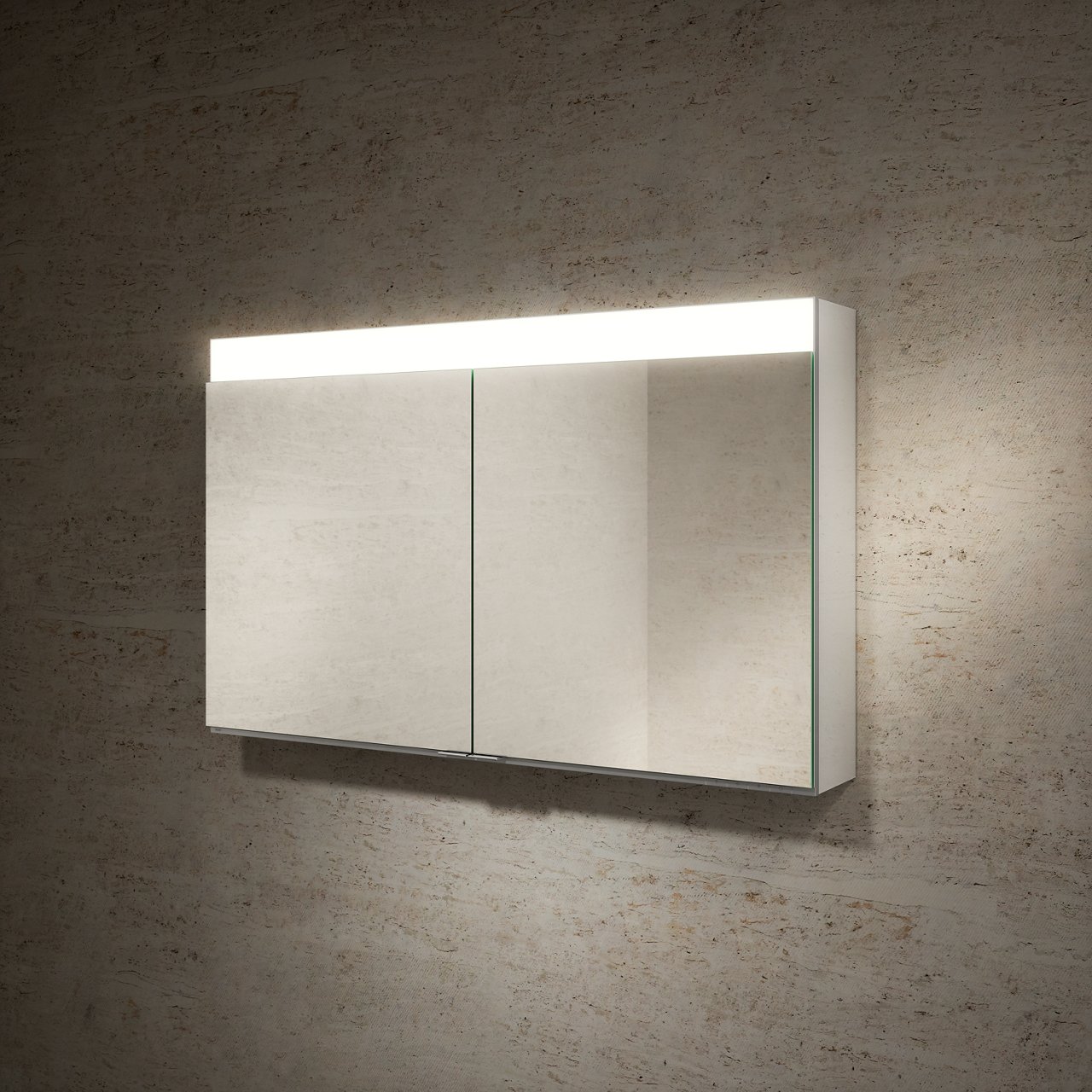 Beleuchteter 2-türiger Wandvorbau Spiegelschrank der Edition 400