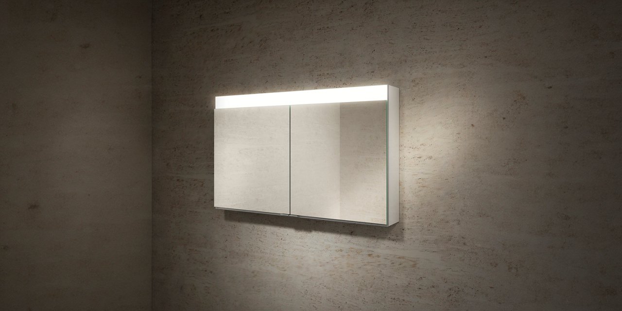 Beleuchteter 2-türiger Wandvorbau Spiegelschrank der Edition 400