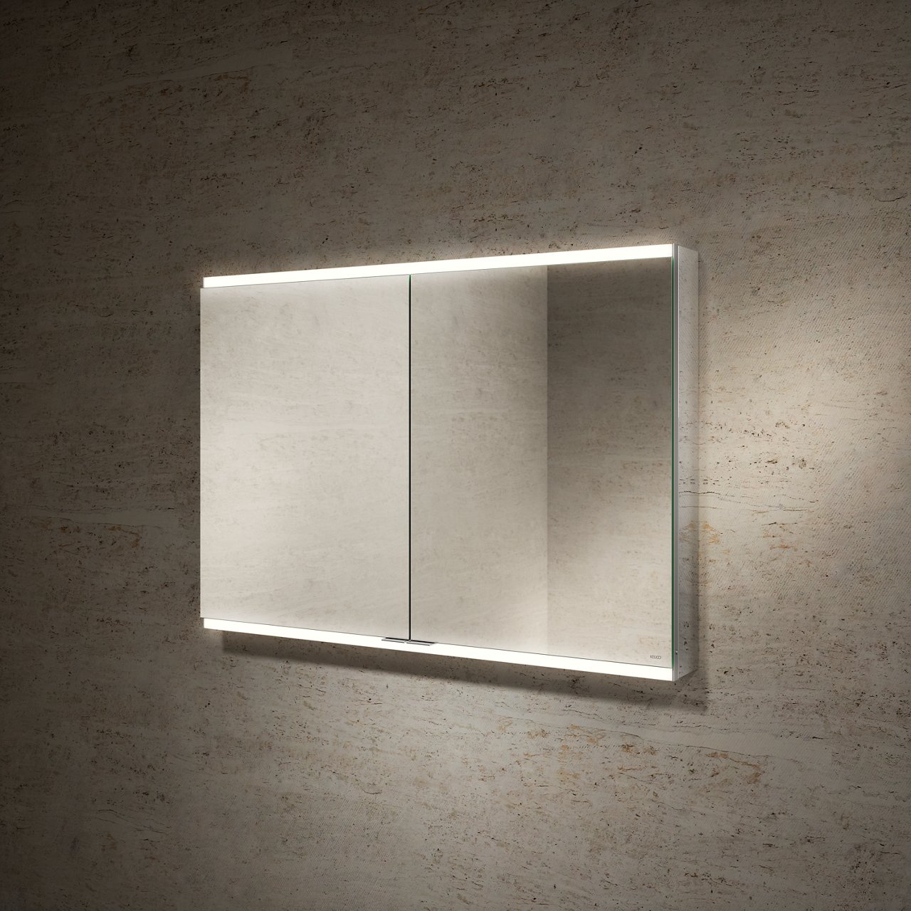 Oben und unten beleuchteter Royal Modular Wandvorbau Spiegelschrank