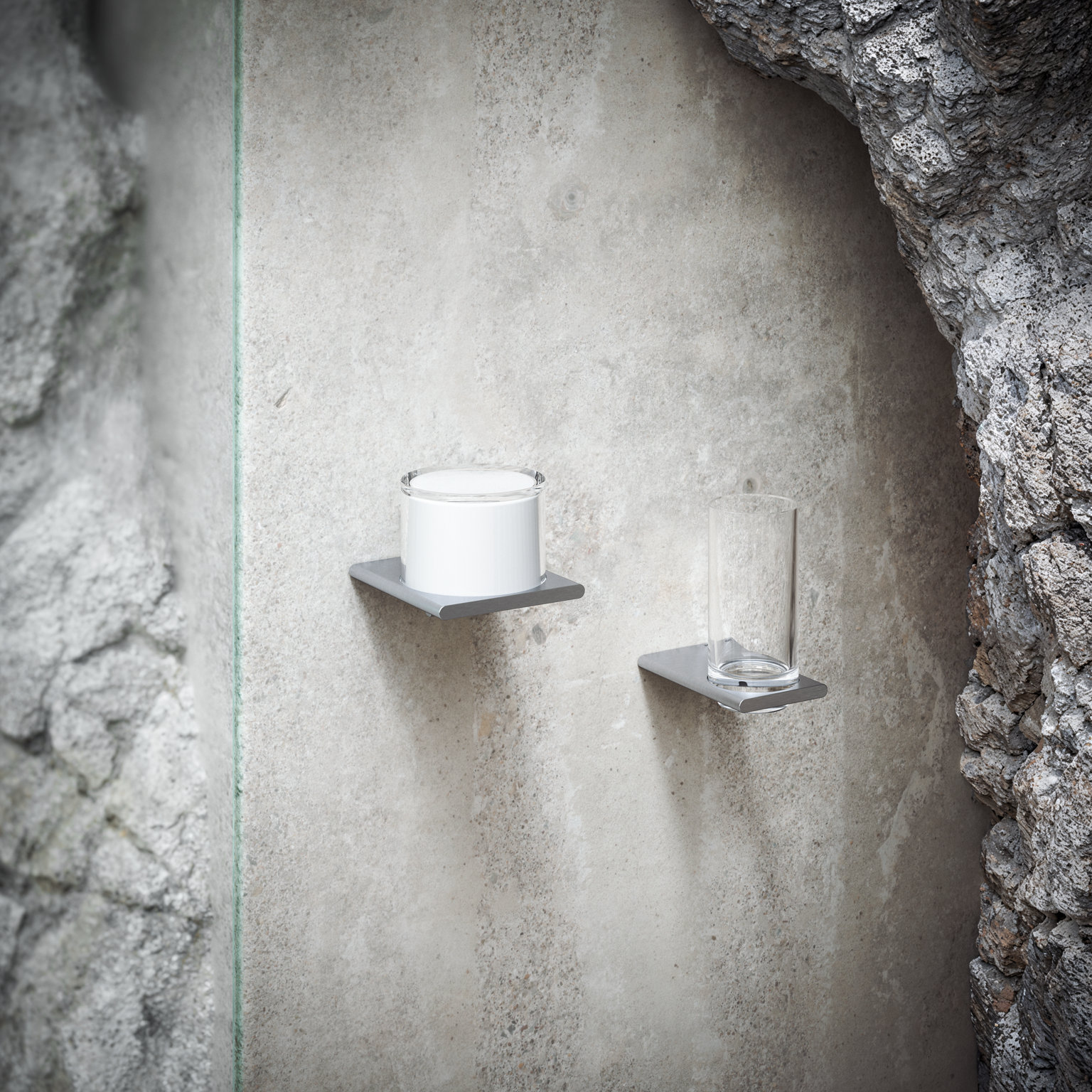 Keuco 11550019000 Portabicchiere Edition 400 | Cromato Con Bicchiere In Cristallo | Set Bagno Di Design - 4