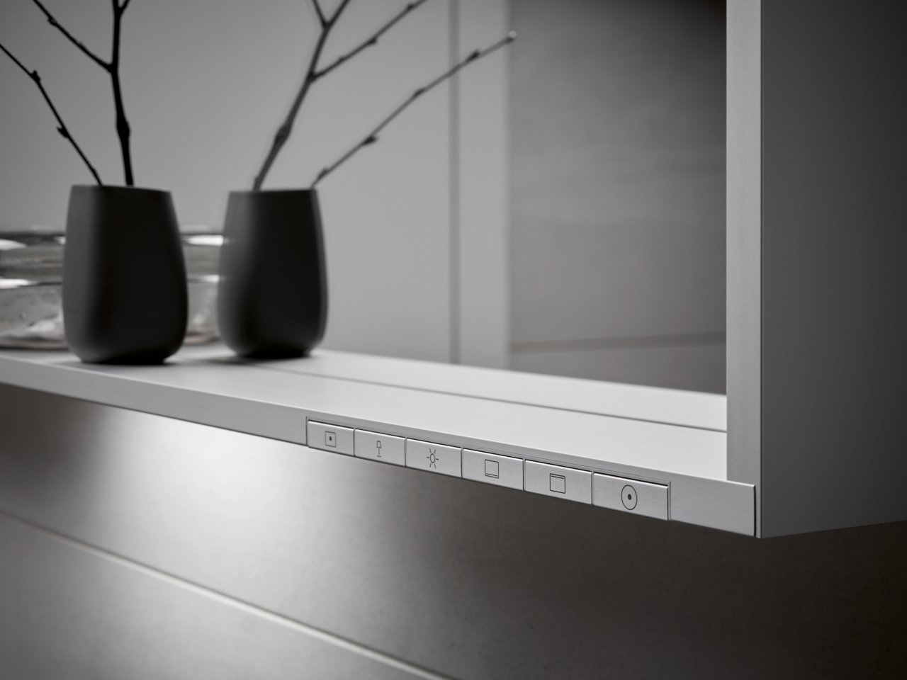 Control panel of the PLAN light mirror as a detailed view 