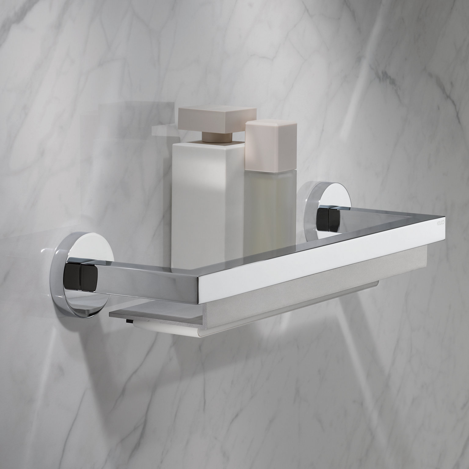Edition 90 Duschablage mit Glasabzieher und Glasbehältern