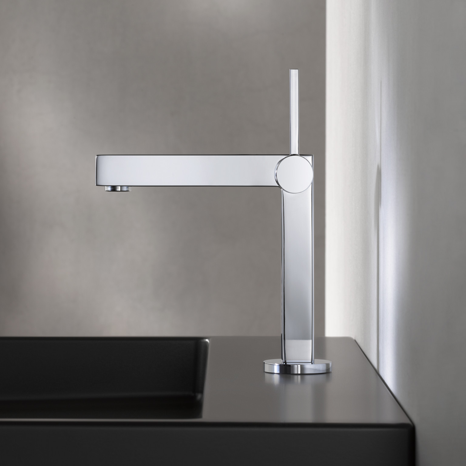 Seitliche Ansicht des Edition 90 Einhebelmischers