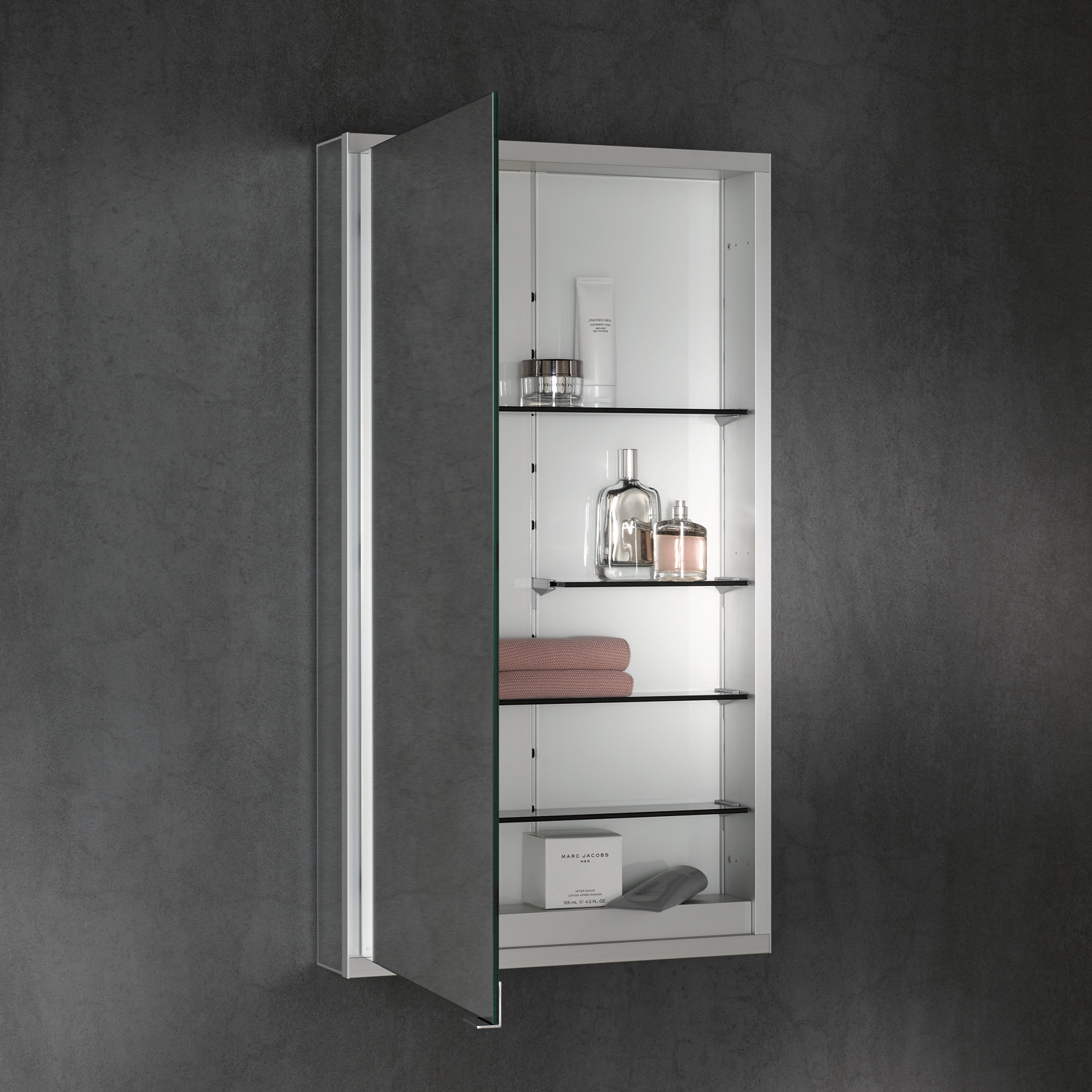 Unbeleuchteter 1-türiger Royal Modular 2.0 Spiegelschrank von innen
