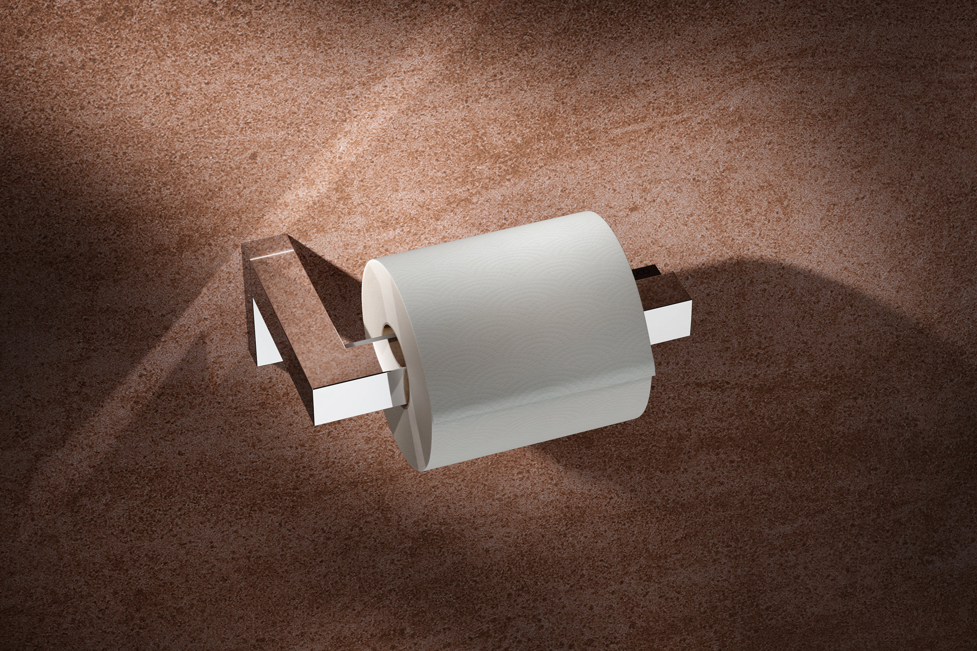 Toiletrolhouder Edition 90 Square met papierrol
