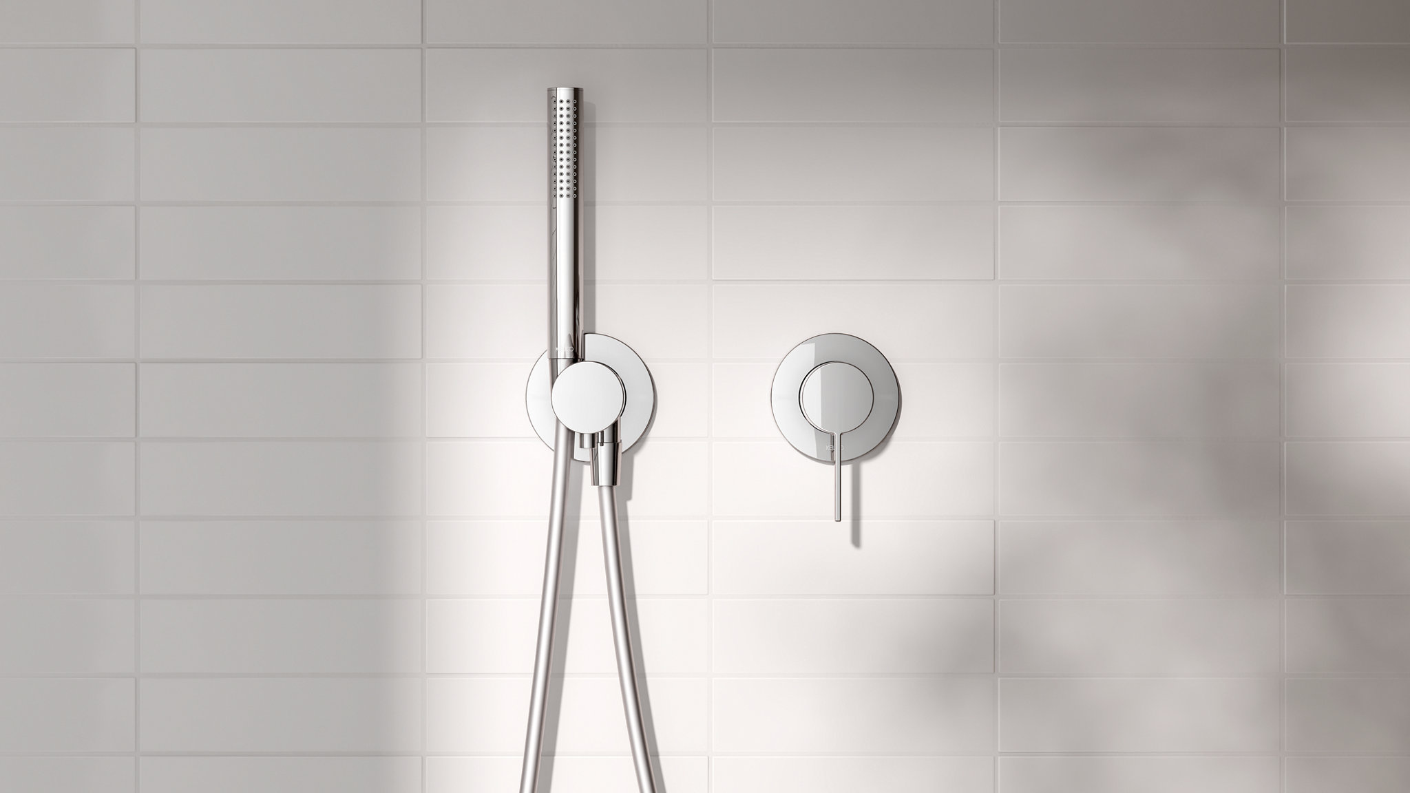 Einhebelmischer IXMO Soft mit Absperrventil mit Schlauchanschluss und Brausehalter mit Stabhandbrause