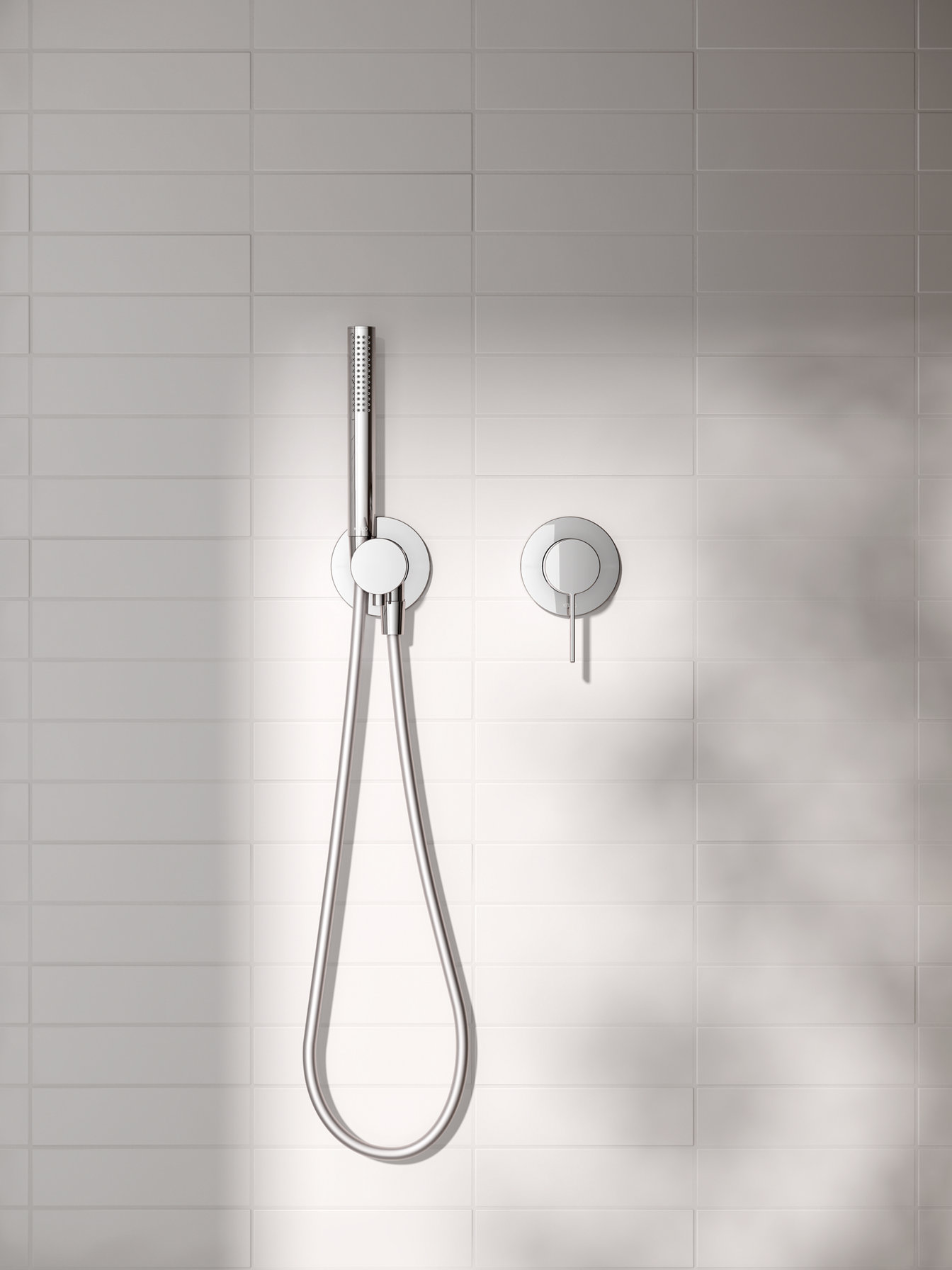 Einhebelmischer IXMO Soft mit Absperrventil mit Schlauchanschluss und Brausehalter mit Stabhandbrause