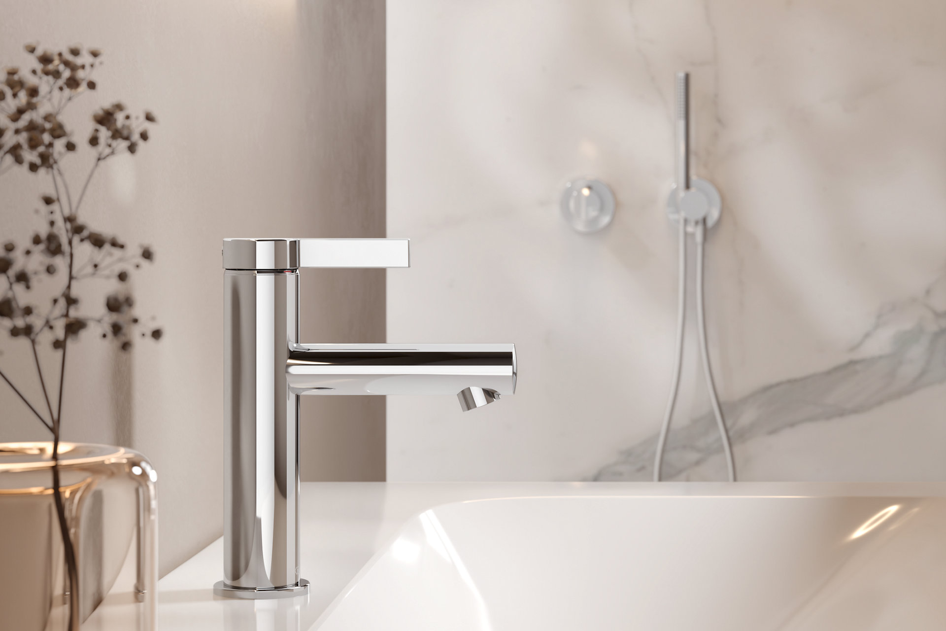 Einhebel-Waschtischmischer IXMO Pure mit runder Rosette