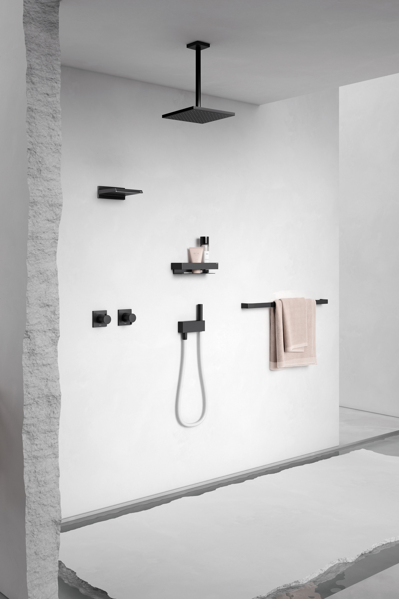 Black Selection Armaturen und Zubehör in der Dusche