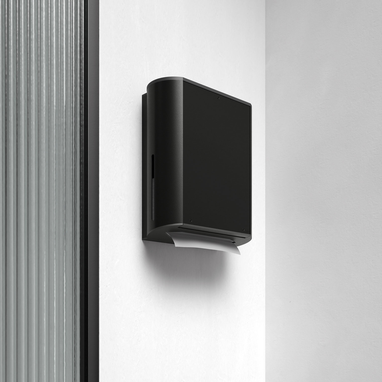 Distributeur de serviettes papier noir à accrocher au mur Collection Plan