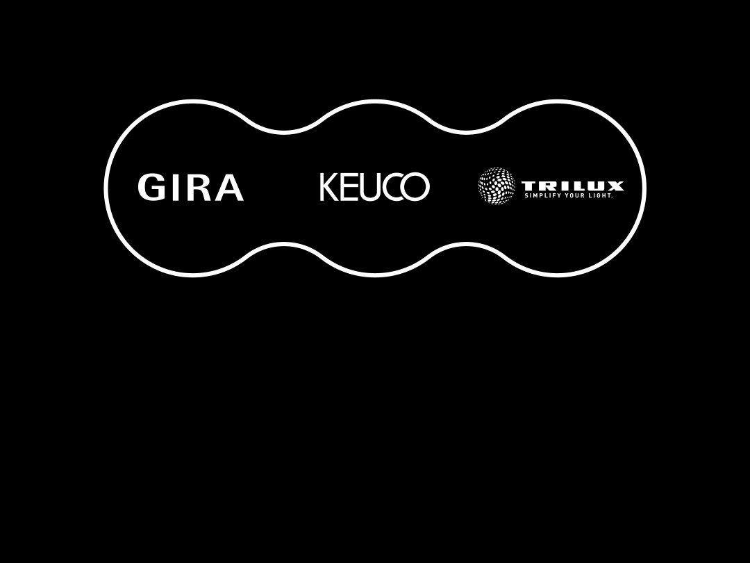 Berührungspunkte Kooperationslogo GIRA, KEUCO und TRILUX