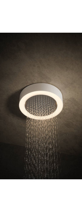 Luminaire with integrated shower head