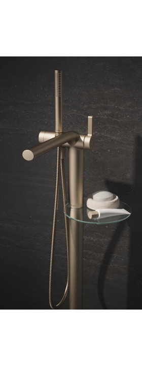 Free-standing EDITION 400 washbasin fitting in bronze