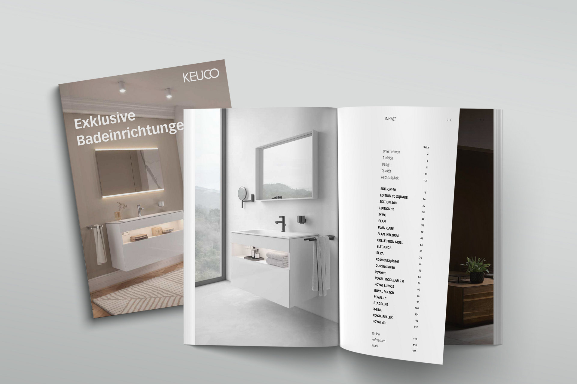 Titel und aufgeschlagene Innenseite Gesamtkatalog