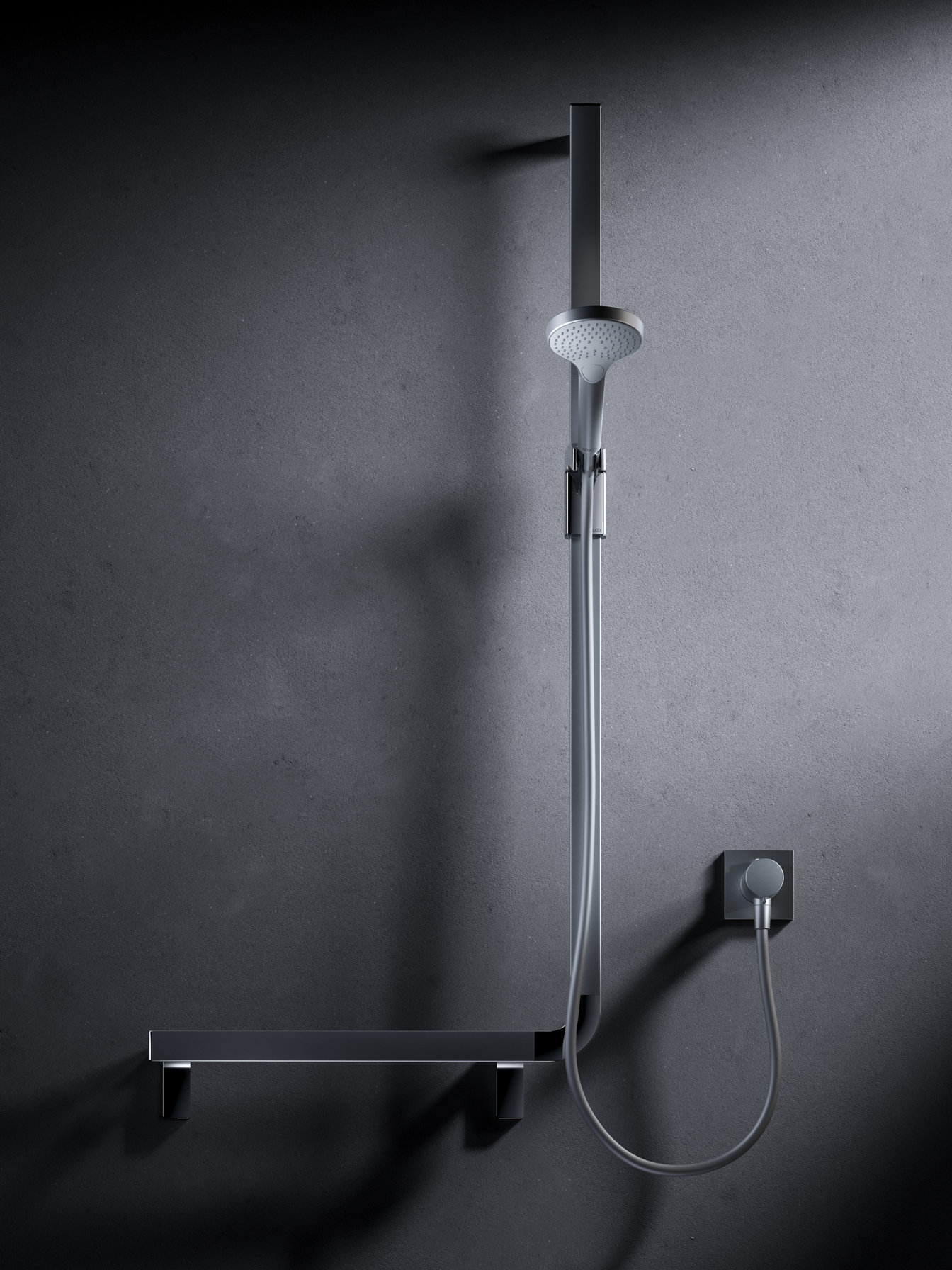 Collection Axess Winkelgriff mit Brausestange und Handbrause