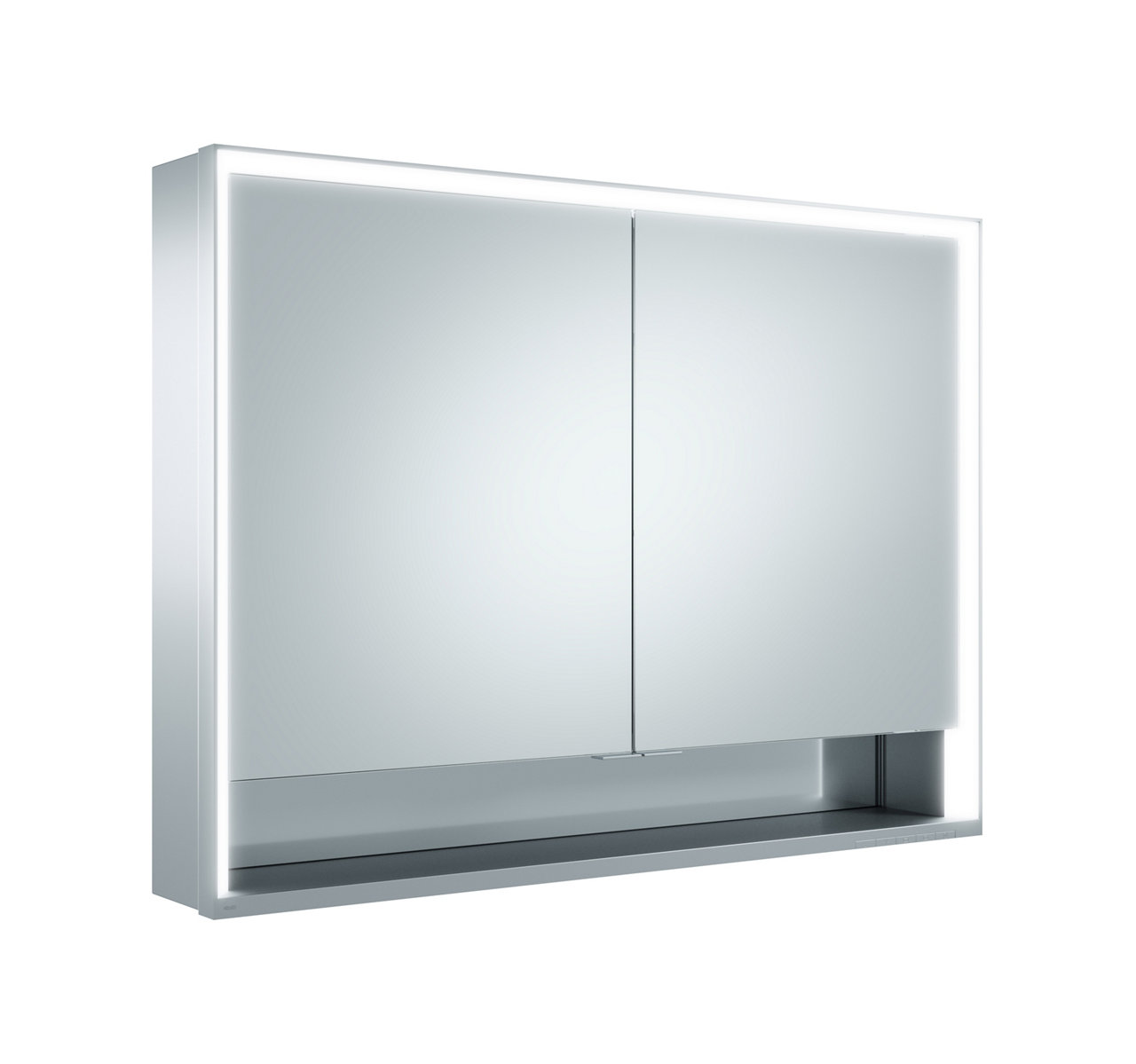 Spiegelschrank Wandvorbau 2-türig, kurze Tür