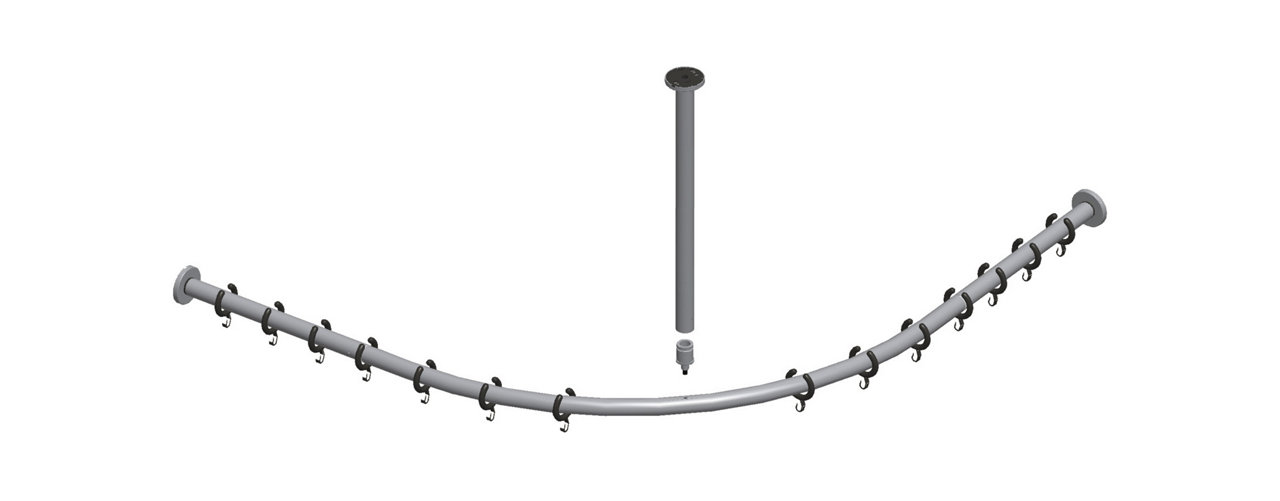 Brausevorhangstangen-Set