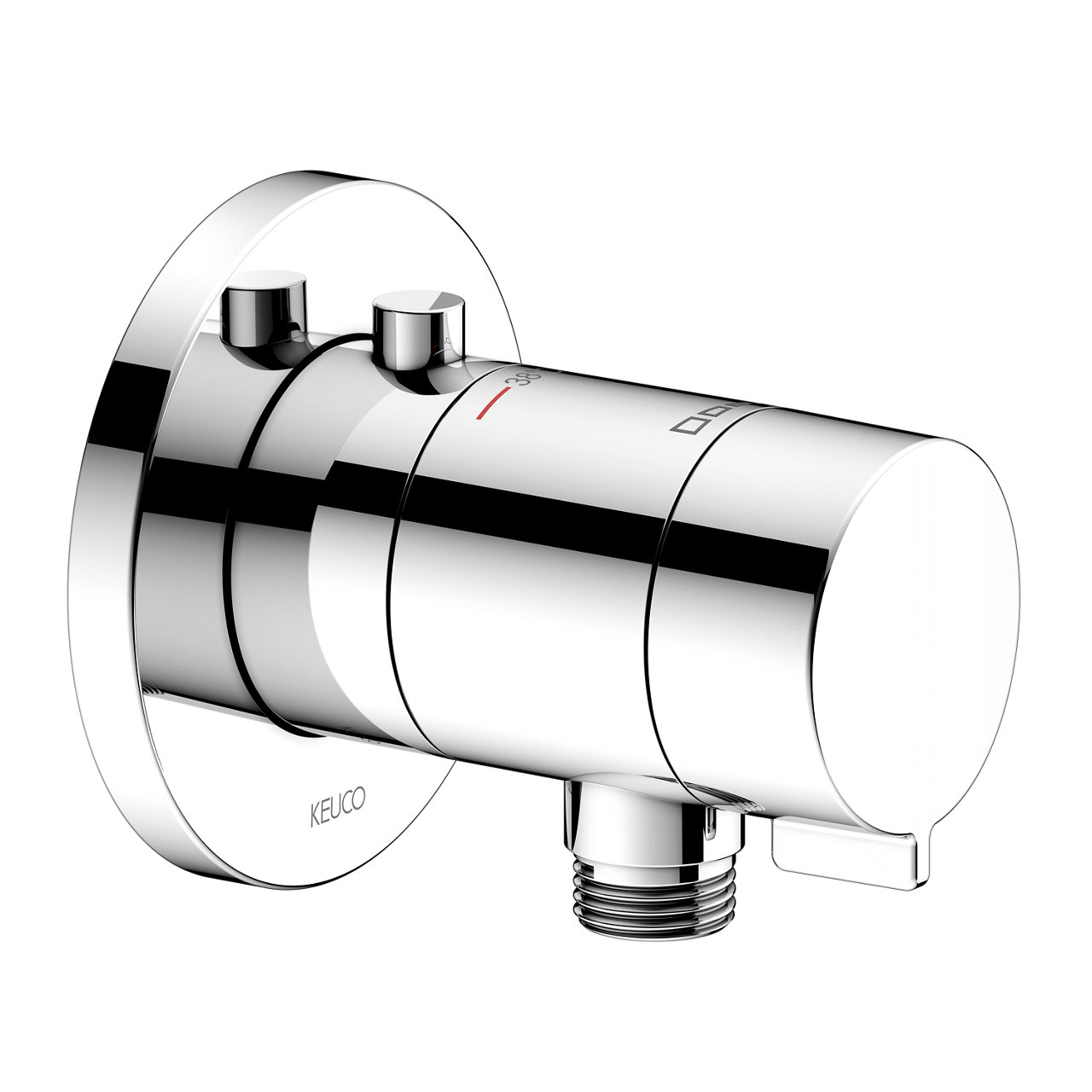 Thermostat-Brausearmatur Wandmontage Unterputz mit Schlauchanschluss