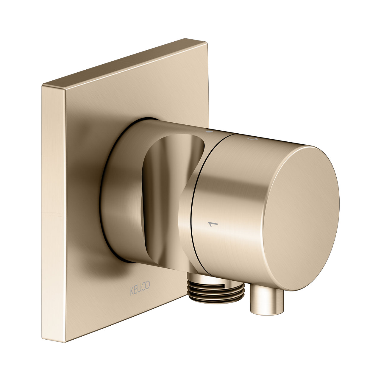 Ab- und Umstellventil Wandmontage Unterputz für 2 Verbraucher mit Schlauchanschluss und Brausehalter mit Comfort Griff