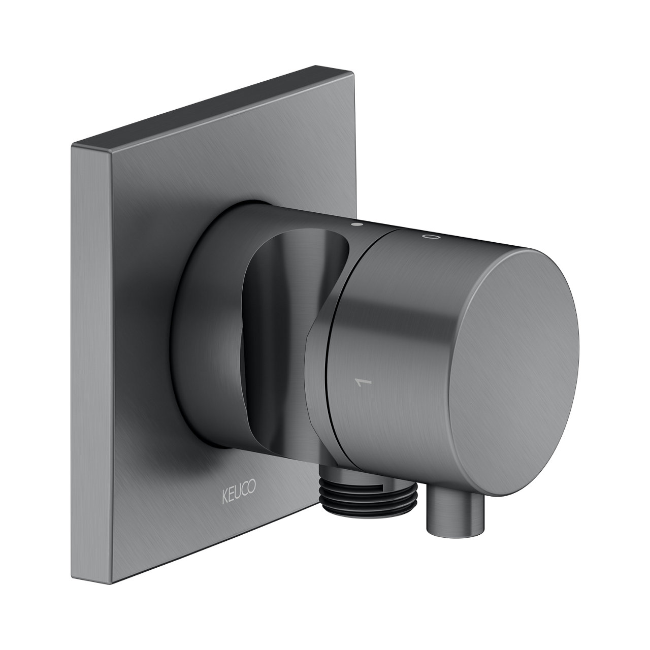Ab- und Umstellventil Wandmontage Unterputz für 2 Verbraucher mit Schlauchanschluss und Brausehalter mit Comfort Griff