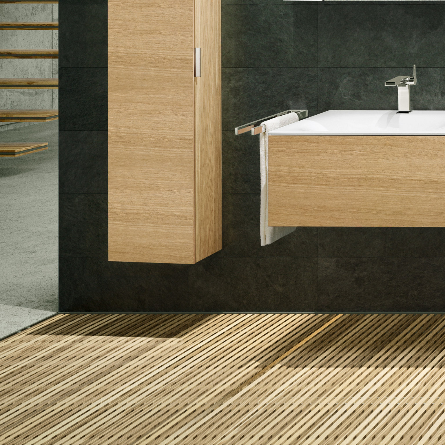 Mobilier de salle de bain EDITION 11 placage chêne