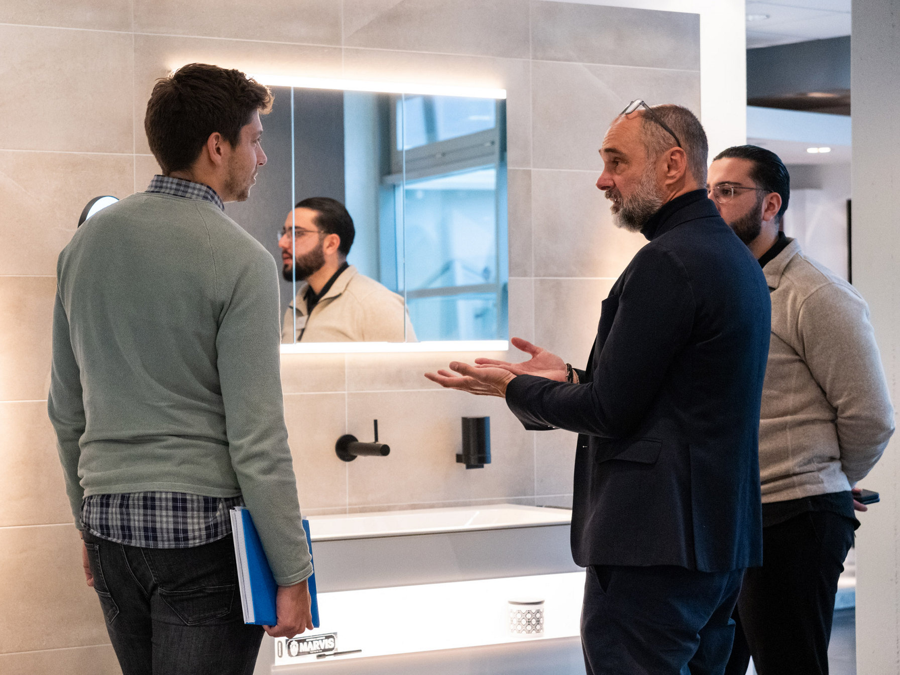 Teilnehmer der Veranstaltung Modulares Bauen im Gespräch
