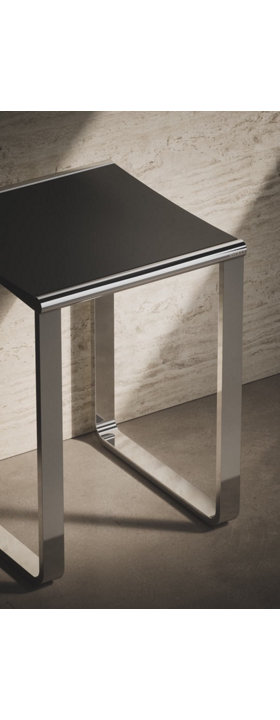 PLAN CARE Hocker mit schwarzer Sitzfläche