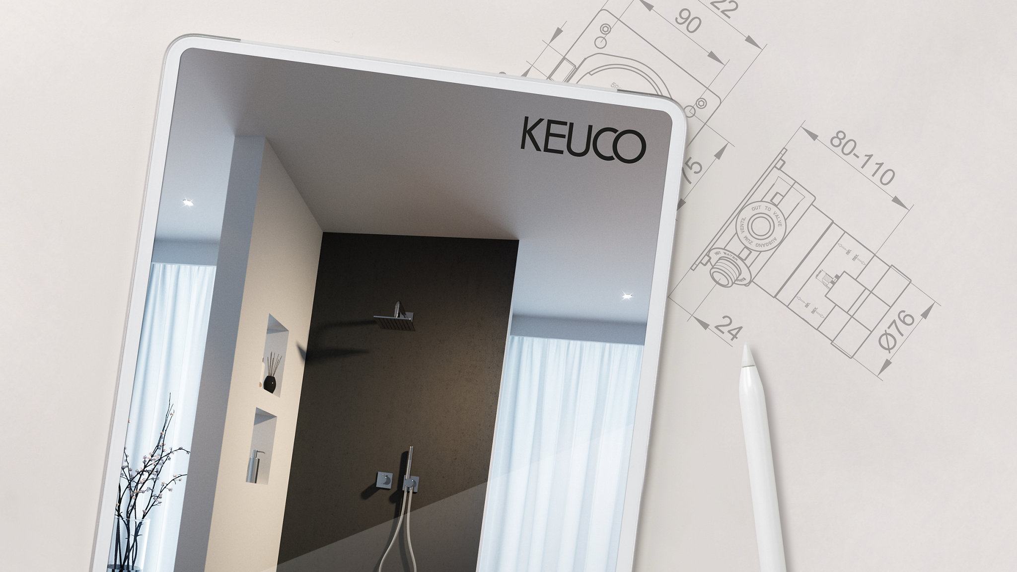 KEUCO IXMO Planer in Tablet Mockup